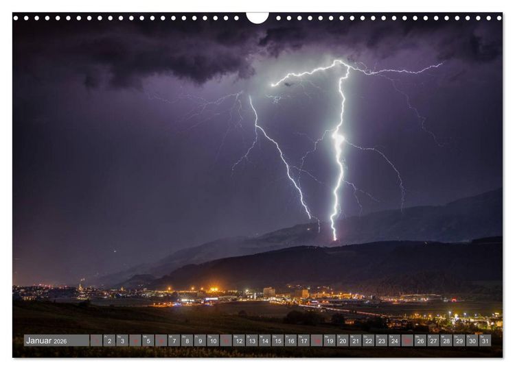 Produktbild: Blitz & Donner (Wandkalender 2026 DIN A3 quer), CALVENDO Monatskalender