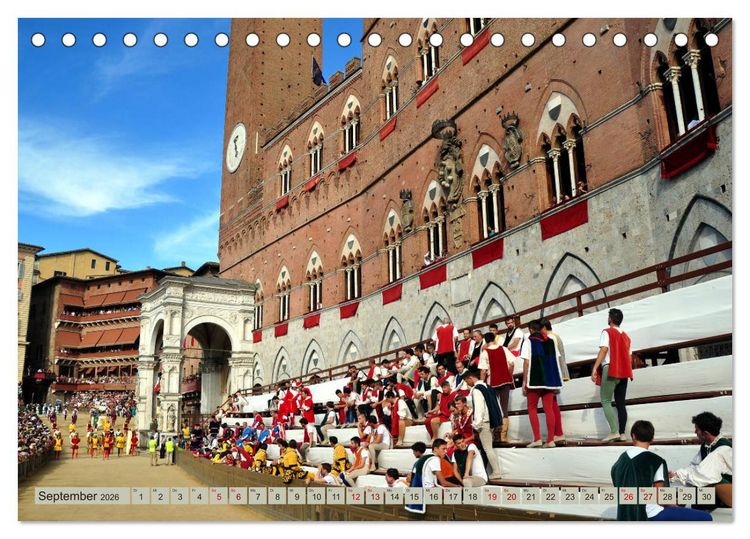 Produktbild: Siena - Stadt des legend&auml;ren Palio (Tischkalender 2026 DIN A5 quer), CALVENDO Monatskalender