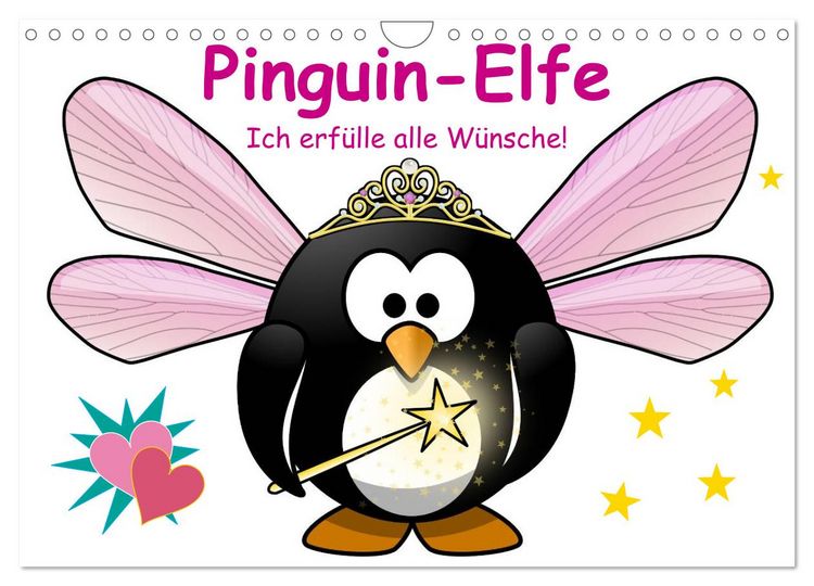 Produktbild: Pinguin-Elfe (Wandkalender 2026 DIN A4 quer), CALVENDO Monatskalender