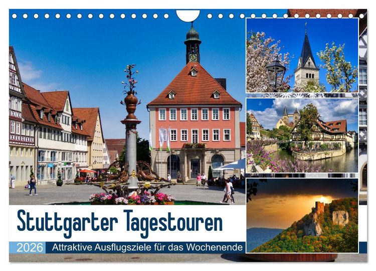 Produktbild: Stuttgarter Tagestouren (Wandkalender 2026 DIN A4 quer), CALVENDO Monatskalender