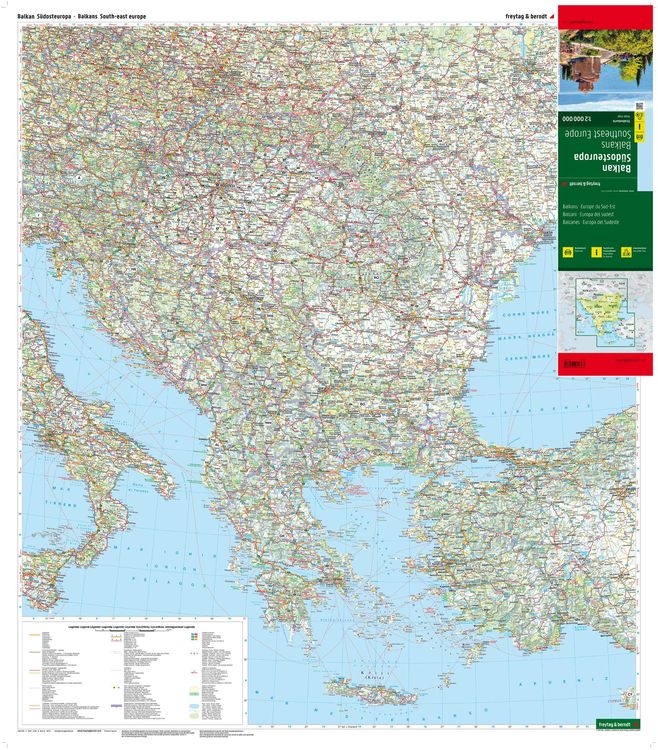 Balkan - Südosteuropa, Straßenkarte 1:2.000.000, freytag & berndt