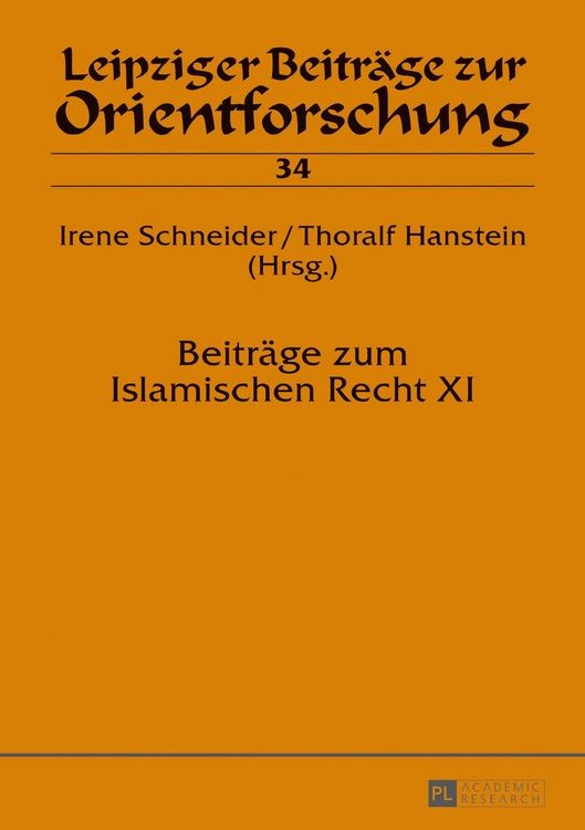 Produktbild: Beitr&auml;ge zum Islamischen Recht XI