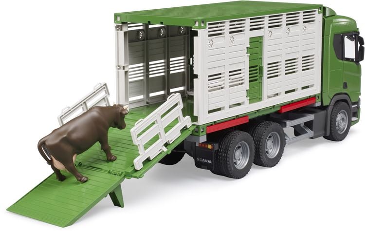 Produktbild: bruder 03548 Scania Super 560R Tiertransport-LKW mit Rind