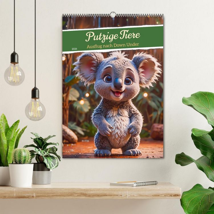 Produktbild: Putzige Tiere - Ausflug nach Down Under (Wandkalender 2026 DIN A2 hoch), CALVENDO Monatskalender