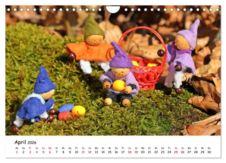 Produktbild: Die Abenteuer der vier kleinen Wichtel (Wandkalender 2026 DIN A4 quer), CALVENDO Monatskalender