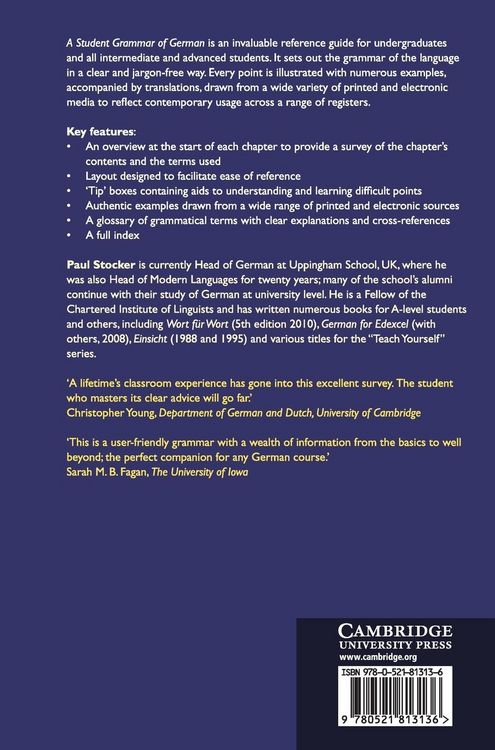 Produktbild: A Student Grammar of German