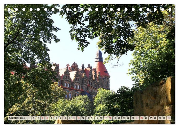 Produktbild: Schloss F&uuml;rstenstein in Polen (Tischkalender 2026 DIN A5 quer), CALVENDO Monatskalender