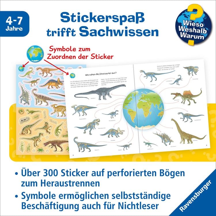 Produktbild: Wieso? Weshalb? Warum? Stickerheft - Dinosaurier