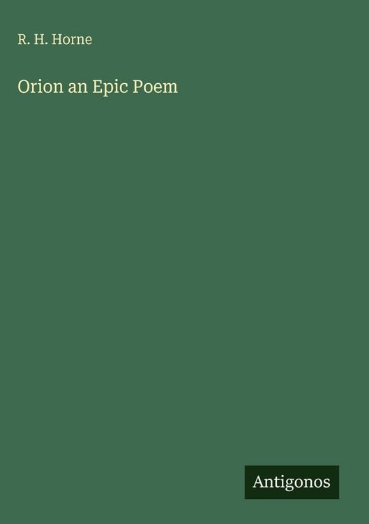 Produktbild: Orion an Epic Poem