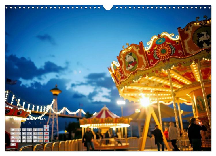 Produktbild: Riesenr&auml;der und Kirmes (Wandkalender 2026 DIN A3 quer), CALVENDO Monatskalender