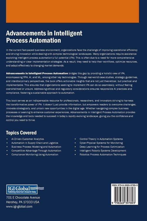 Produktbild: Advancements in Intelligent Process Automation, VOL 2
