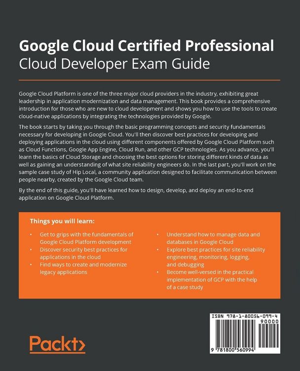 Produktbild: Google Cloud Certified Professional Cloud Developer Exam Guide