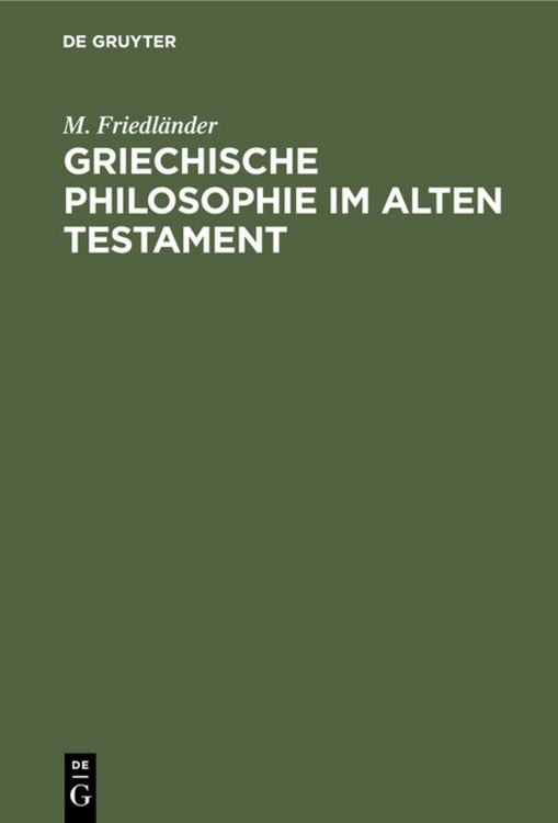 Produktbild: Griechische Philosophie im Alten Testament