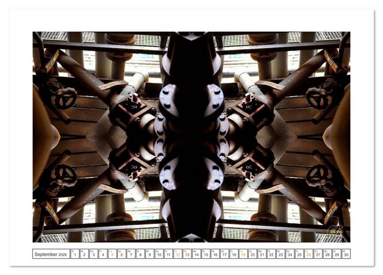 Produktbild: Faszination Spiegelung - Industrie und Technik (Tischkalender 2026 DIN A5 quer), CALVENDO Monatskalender