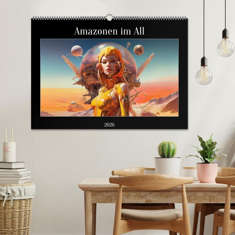 Produktbild: Amazonen im All (Wandkalender 2026 DIN A2 quer), CALVENDO Monatskalender