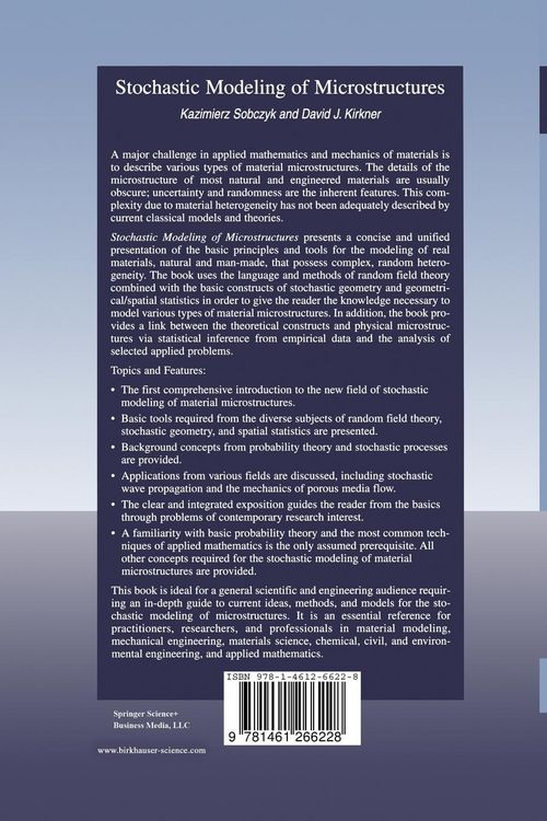 Produktbild: Stochastic Modeling of Microstructures