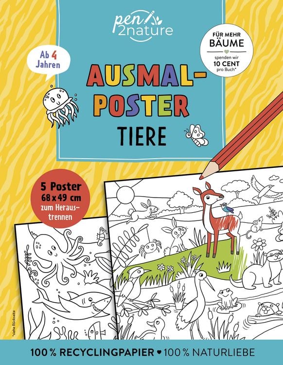 Produktbild: Ausmalposter Tiere