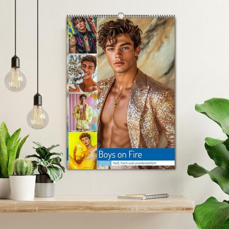 Produktbild: Boys on Fire (Wandkalender 2026 DIN A2 hoch), CALVENDO Monatskalender