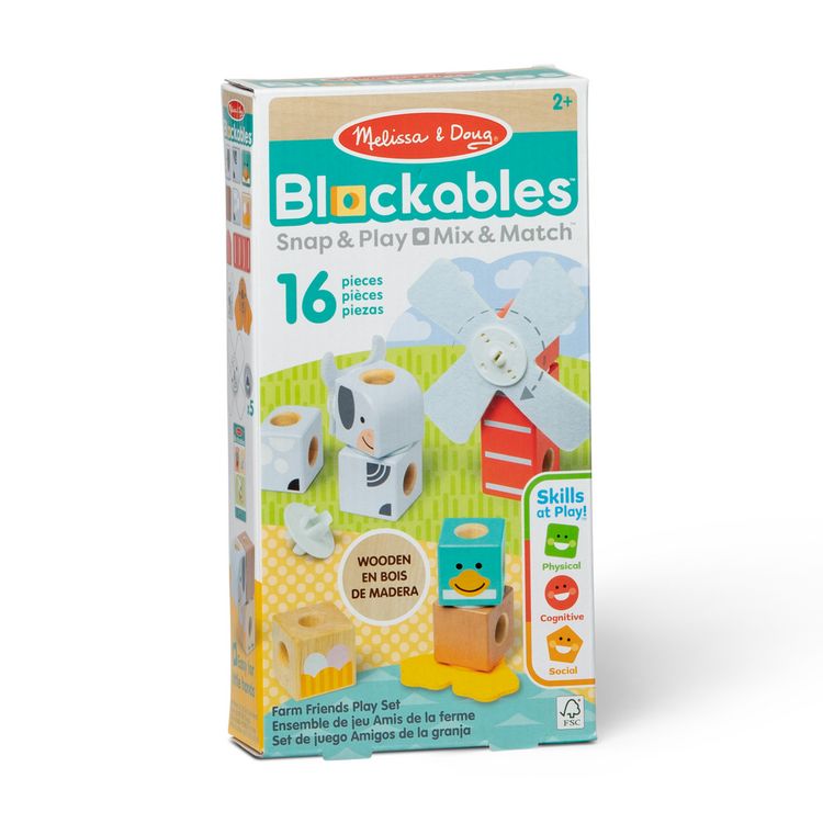 Produktbild: Melissa & Doug Blockables Bauernhoffreunde Bauset
