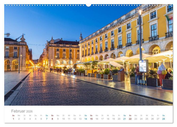 Produktbild: Lissabon - Stadt der K&ouml;nige (hochwertiger Premium Wandkalender 2026 DIN A2 quer), Kunstdruck in Hochglanz