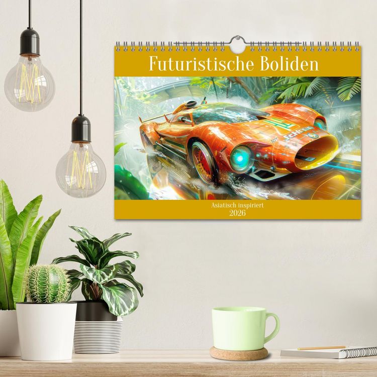 Produktbild: Futuristische Boliden - Asiatisch inspiriert (Wandkalender 2026 DIN A4 quer), CALVENDO Monatskalender