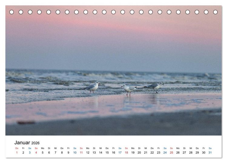 Produktbild: Lichtstimmungen in Sankt Peter-Ording (Tischkalender 2026 DIN A5 quer), CALVENDO Monatskalender