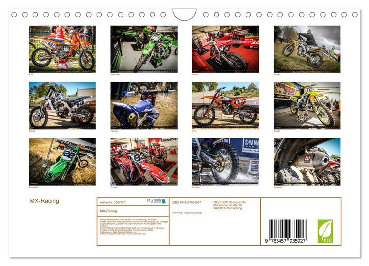 Produktbild: MX-Racing (Wandkalender 2026 DIN A4 quer), CALVENDO Monatskalender