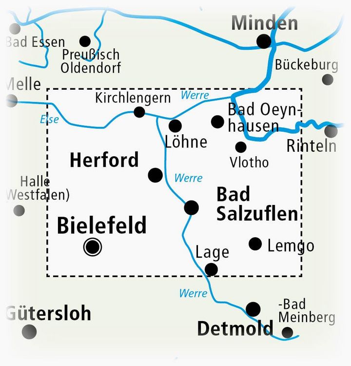Produktbild: Publicpress Rad- und Wanderkarte Herford, Bad Oeynhausen, Bad Salzuflen 1:50.000