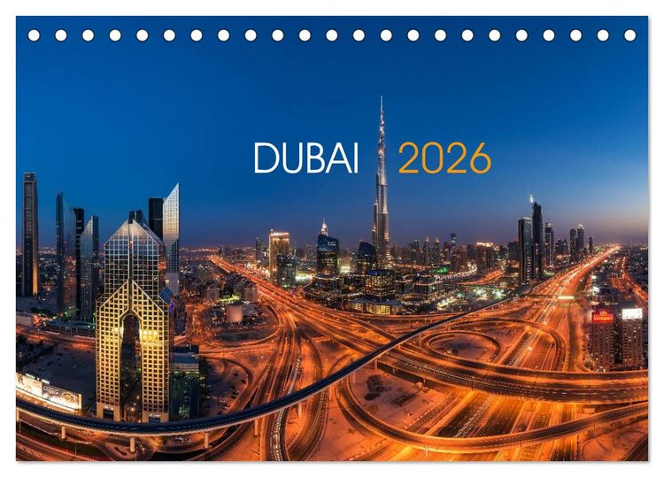 Produktbild: DUBAI - 2026 (Tischkalender 2026 DIN A5 quer), CALVENDO Monatskalender