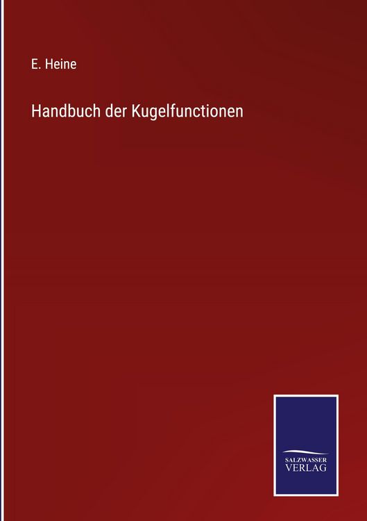 Produktbild: Handbuch der Kugelfunctionen