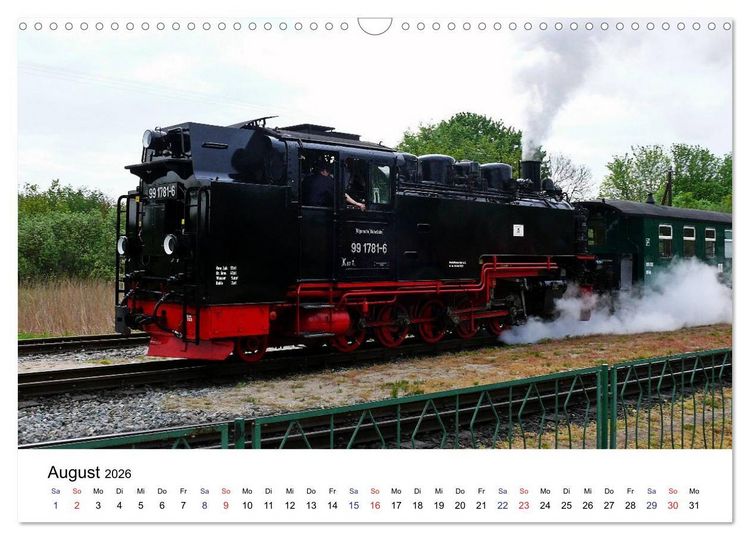 Produktbild: Feuer Wasser Kohle - Dampflokomotiven der Deutschen Reichsbahn (Wandkalender 2026 DIN A3 quer), CALVENDO Monatskalender