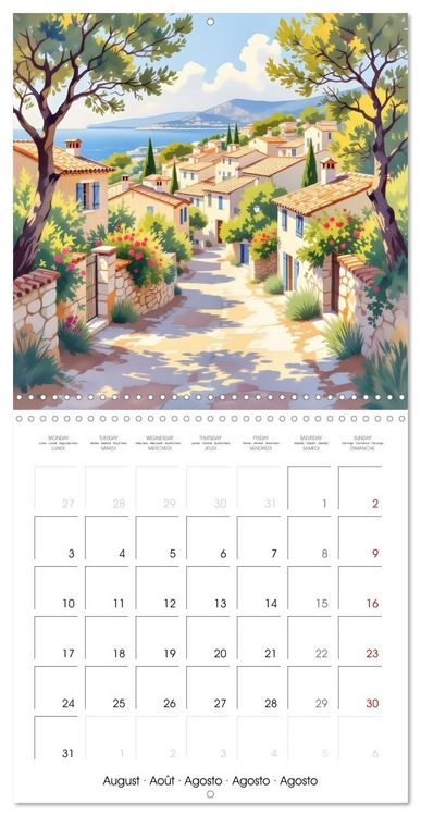 Produktbild: Paysages et jardins &ndash; Aquarelles impressionnistes (Calendrier mural carr&eacute; 2026 30x30 cm) Calendrier double avec une page pour vos prises de notes