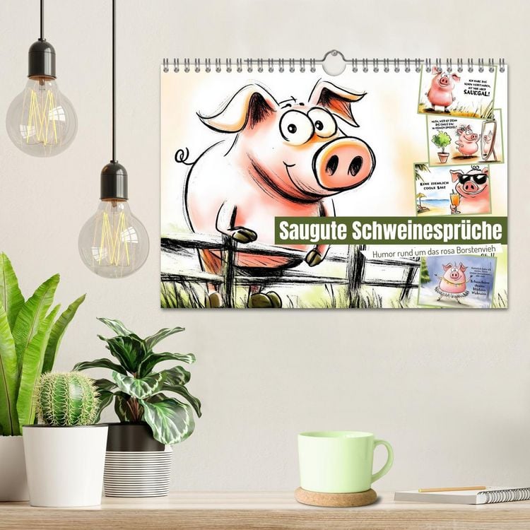 Produktbild: Saugute Schweinespr&uuml;che (Wandkalender 2026 DIN A4 quer), CALVENDO Monatskalender