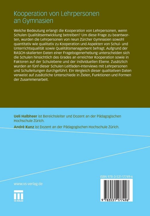 Produktbild: Kooperation von Lehrpersonen an Gymnasien