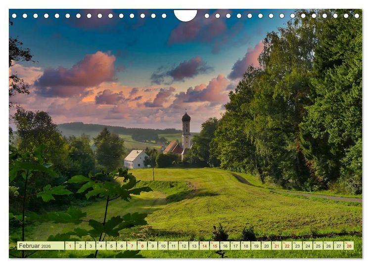 Produktbild: Die Stauden, Kirchen und Kapellen im Naturpark Augsburg westliche W&auml;lder (Wandkalender 2026 DIN A4 quer), CALVENDO Monatskalender
