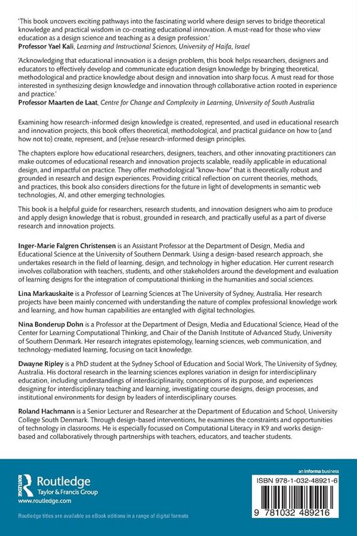 Produktbild: Creating Design Knowledge in Educational Innovation