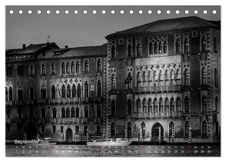 Produktbild: Venedig - Licht und Schatten (Tischkalender 2026 DIN A5 quer), CALVENDO Monatskalender