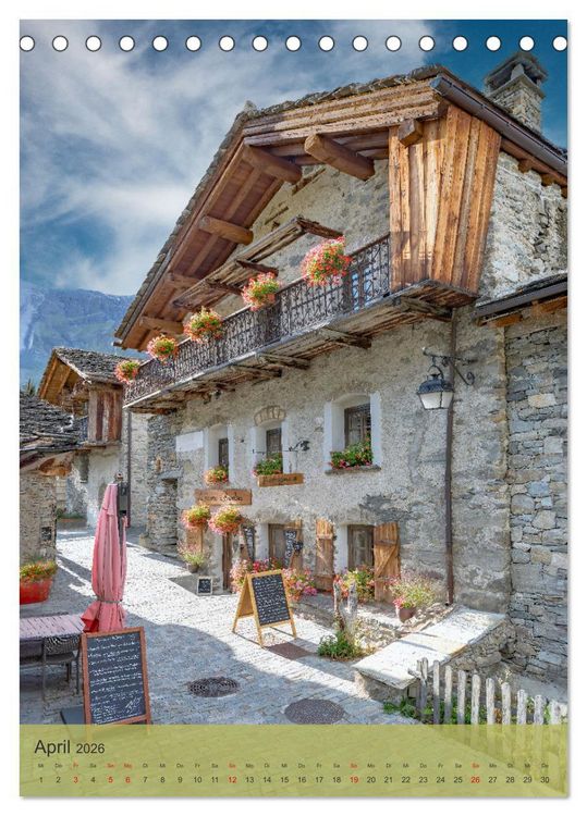 Produktbild: Sch&ouml;ne D&ouml;rfer in der Region Rh&ocirc;ne-Alpes (Tischkalender 2026 DIN A5 hoch), CALVENDO Monatskalender