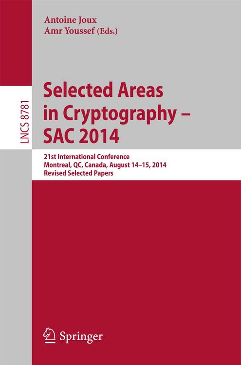 Produktbild: Selected Areas in Cryptography -- SAC 2014