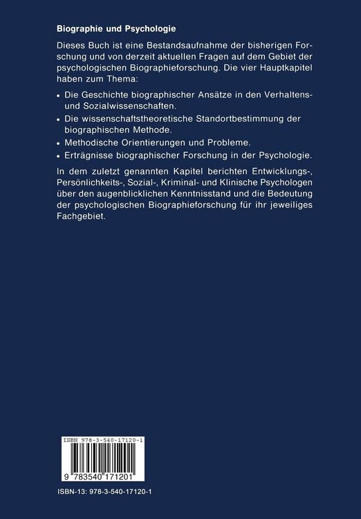 Produktbild: Biographie und Psychologie