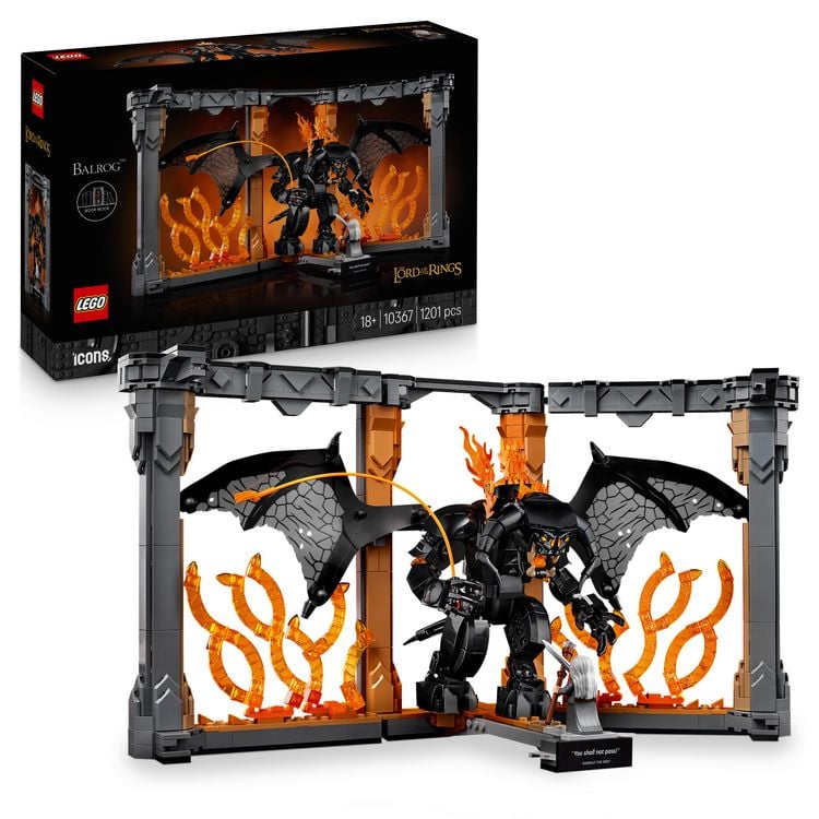 Produktbild: LEGO Icons 10367 Der Herr der Ringe: Balrog B&uuml;cherst&uuml;tze, Dekoration