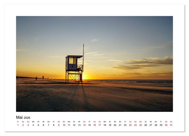 Produktbild: Juist Strandmomente (Wandkalender 2026 DIN A3 quer), CALVENDO Monatskalender