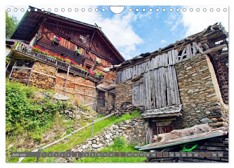 Produktbild: Ultental Wundersch&ouml;ne alte Bauernh&auml;user (Wandkalender 2026 DIN A4 quer), CALVENDO Monatskalender