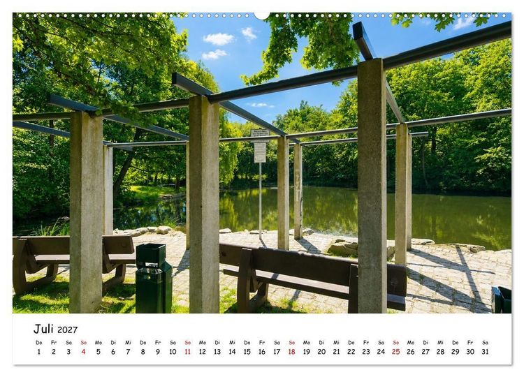 Produktbild: Eschborn Fachwerk und Finanzen (Wandkalender 2027 DIN A2 quer), CALVENDO Monatskalender