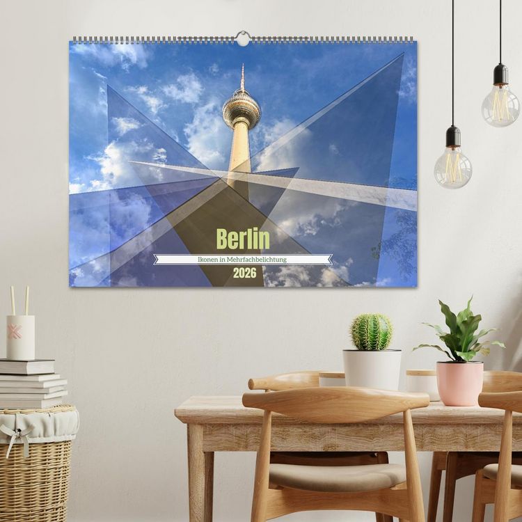 Produktbild: Berlin &ndash; Ikonen in Mehrfachbelichtung (Wandkalender 2026 DIN A2 quer), CALVENDO Monatskalender
