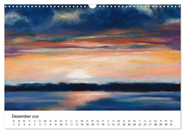 Produktbild: Das Meer in Pastellkreide (Wandkalender 2026 DIN A3 quer), CALVENDO Monatskalender