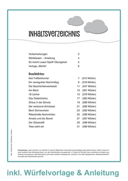 Produktbild: W&uuml;rfellesen &ndash; 3. Klasse