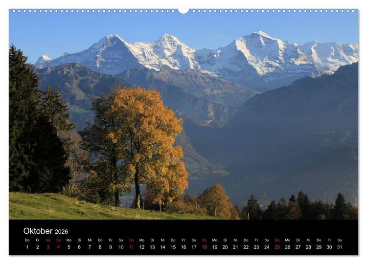 Produktbild: Berner Oberland (Wandkalender 2026 DIN A2 quer), CALVENDO Monatskalender