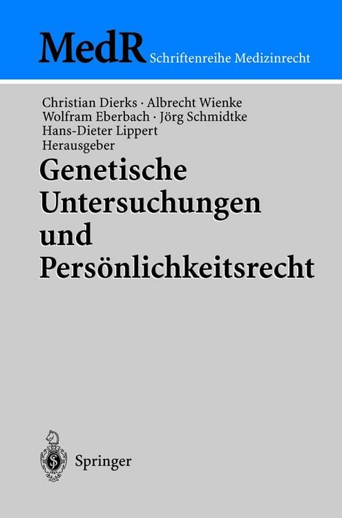 Produktbild: Genetische Untersuchungen und Pers&ouml;nlichkeitsrecht