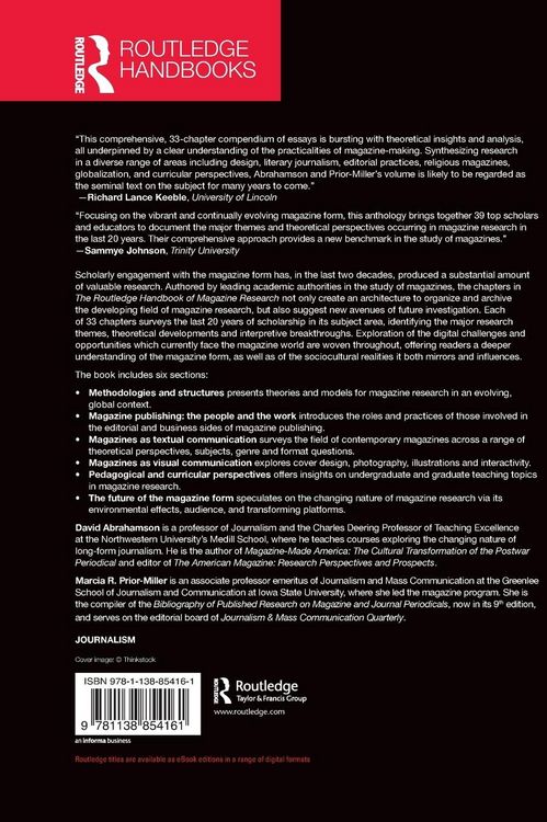 Produktbild: The Routledge Handbook of Magazine Research